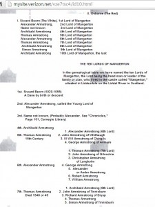 Armstrong genealogy