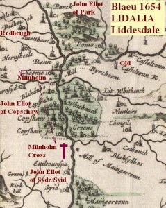Blaeu 1654 LIDALIA Liddesdale