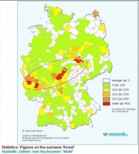 Wald German distribution mid German map