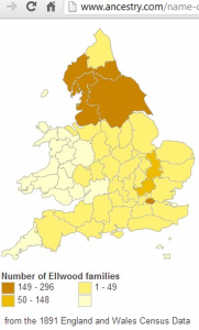 Ellwood dist 1891 England
