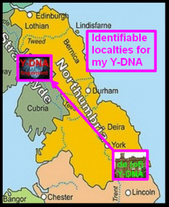 Identifiable Y-DNA localties