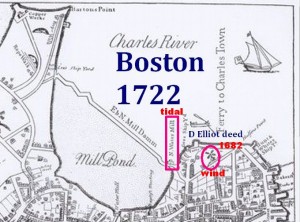 Boston 1722 D Daniel deed Map