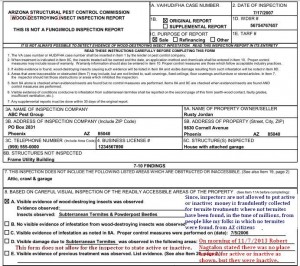 Arizona-WDIR-WDI-termite-inspection-form