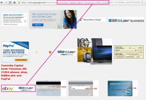 Comenity Capital - ebay, BillMeLater, and PayPal