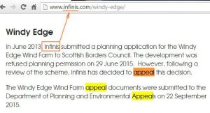 Infinis Windy Edge appeal