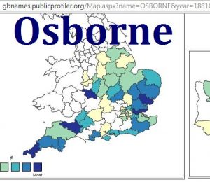 Osborne GBname distribution 1881